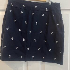 Lulu-b sz 14 Navy Skirt with Anchor Embroidery